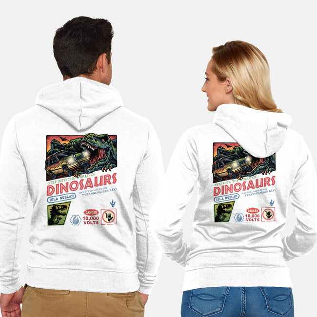 The World Of Dinosaurs-Unisex-Zip-Up-Sweatshirt-glitchygorilla