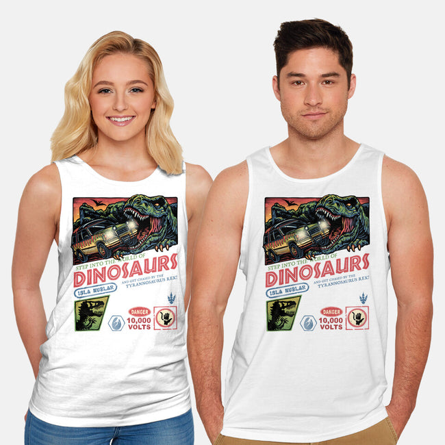 The World Of Dinosaurs-Unisex-Basic-Tank-glitchygorilla