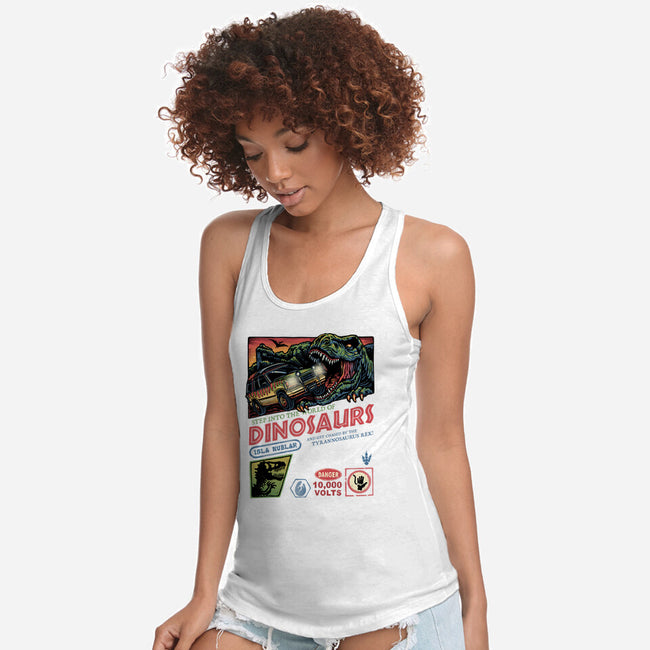 The World Of Dinosaurs-Womens-Racerback-Tank-glitchygorilla