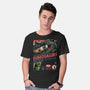 The World Of Dinosaurs-Mens-Basic-Tee-glitchygorilla