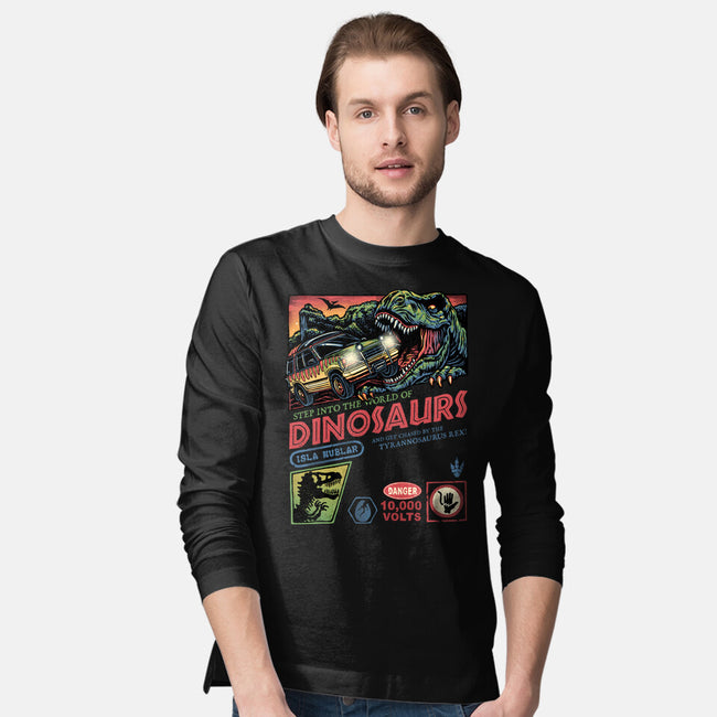 The World Of Dinosaurs-Mens-Long Sleeved-Tee-glitchygorilla