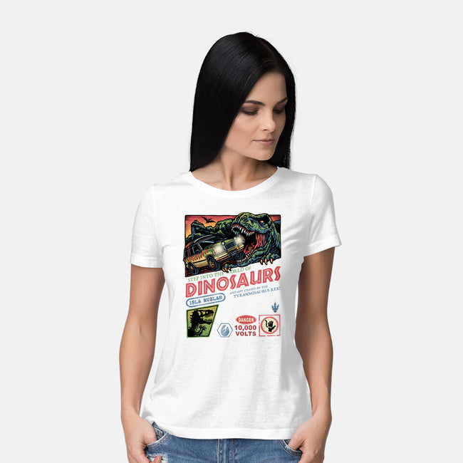 The World Of Dinosaurs-Womens-Basic-Tee-glitchygorilla
