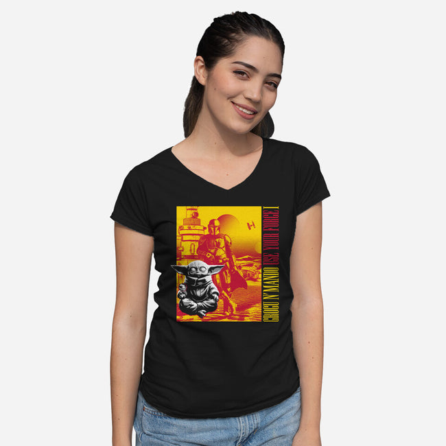 Use Your Force I-Womens-V-Neck-Tee-CappO