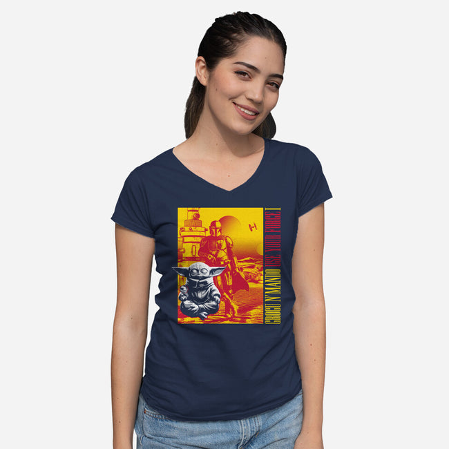 Use Your Force I-Womens-V-Neck-Tee-CappO