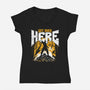 Get Over Here Slayer-Womens-V-Neck-Tee-rocketman_art