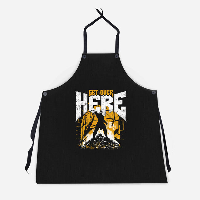 Get Over Here Slayer-Unisex-Kitchen-Apron-rocketman_art