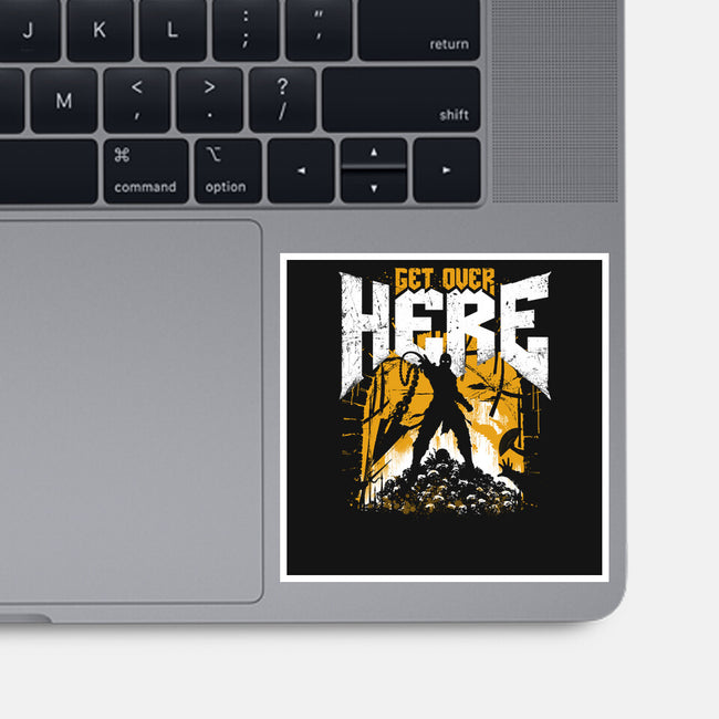 Get Over Here Slayer-None-Glossy-Sticker-rocketman_art