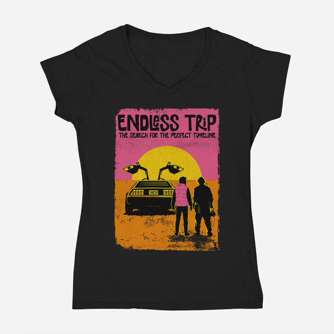 The Endless Trip-Womens-V-Neck-Tee-OPIPPI
