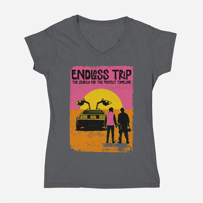The Endless Trip-Womens-V-Neck-Tee-OPIPPI