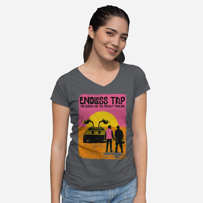 The Endless Trip-Womens-V-Neck-Tee-OPIPPI