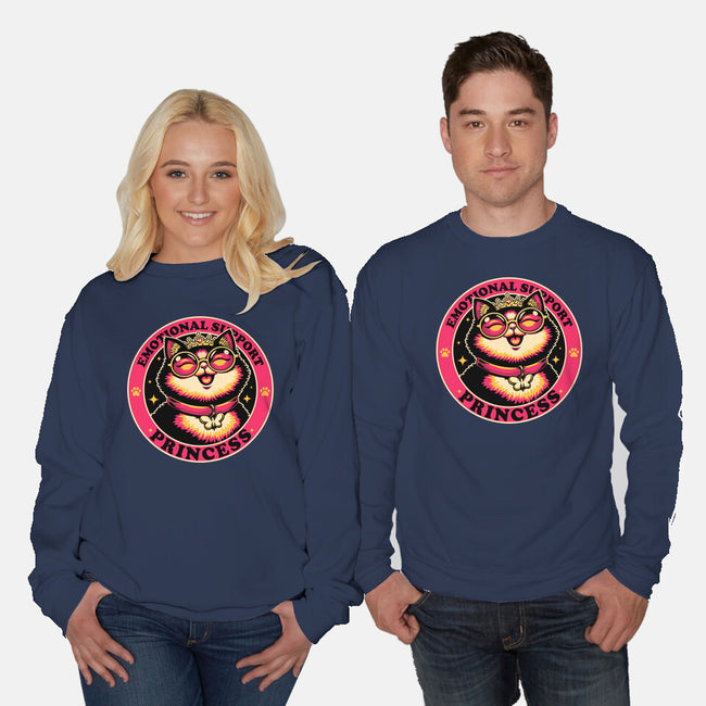 Dungeon Emotional Support Cat Princess-Unisex-Crew Neck-Sweatshirt-Studio Mootant