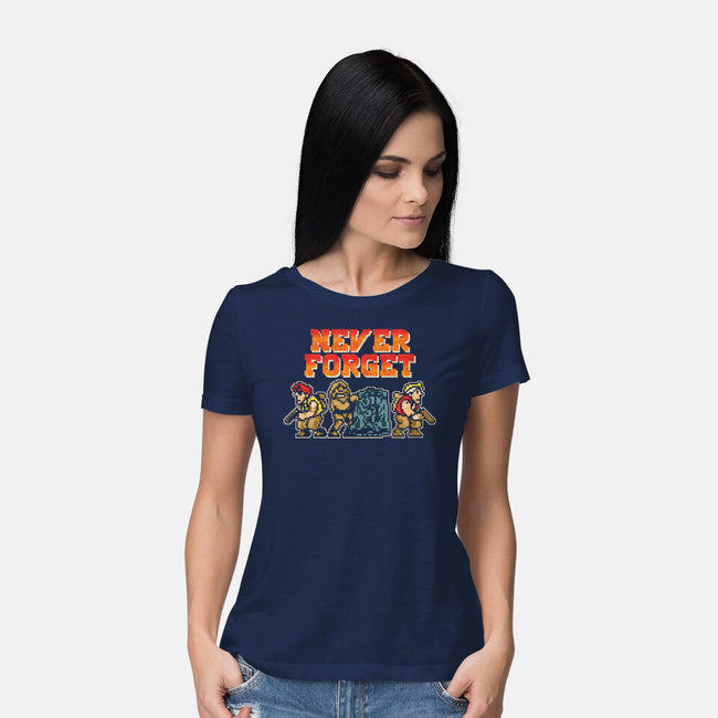 Never Forget Metal Slug-Womens-Basic-Tee-turborat14