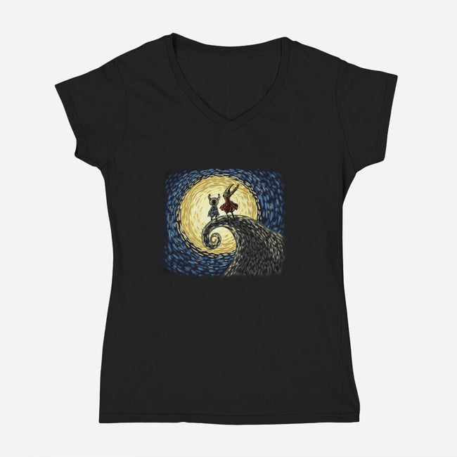 Hollow Voice-Womens-V-Neck-Tee-nickzzarto