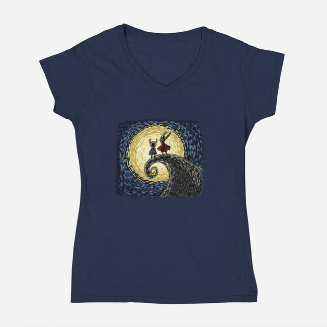 Hollow Voice-Womens-V-Neck-Tee-nickzzarto