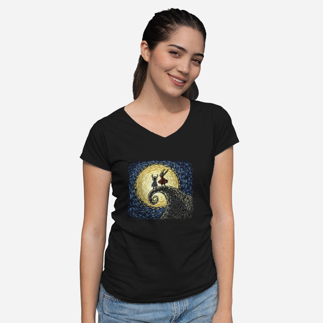Hollow Voice-Womens-V-Neck-Tee-nickzzarto
