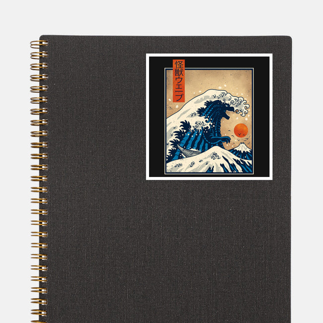 The Great Kaiju Wave-None-Glossy-Sticker-erion_designs