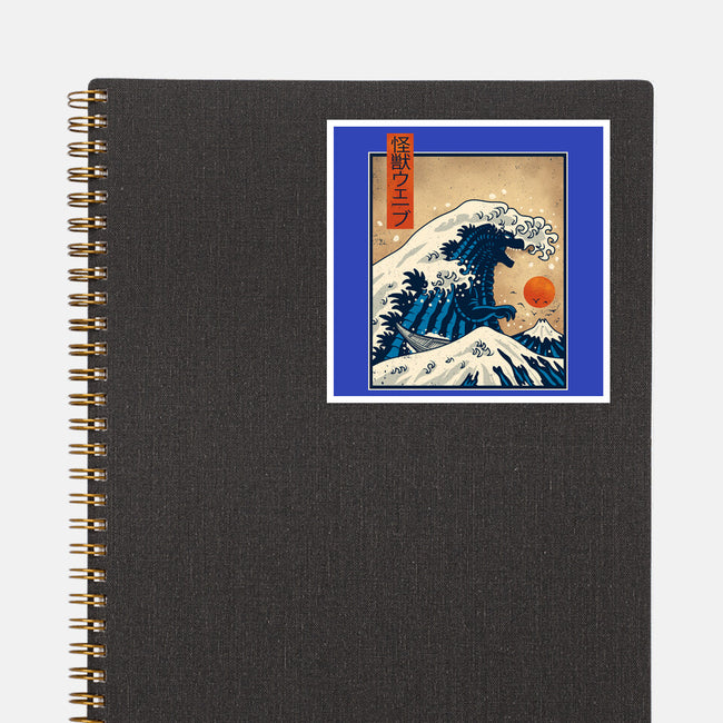 The Great Kaiju Wave-None-Glossy-Sticker-erion_designs