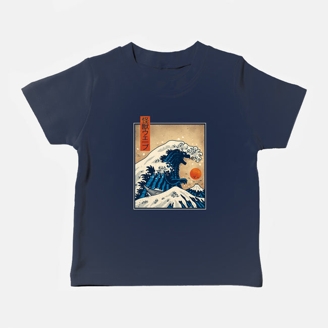 The Great Kaiju Wave-Baby-Basic-Tee-erion_designs