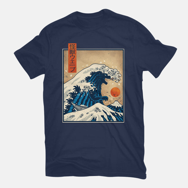 The Great Kaiju Wave-Mens-Basic-Tee-erion_designs