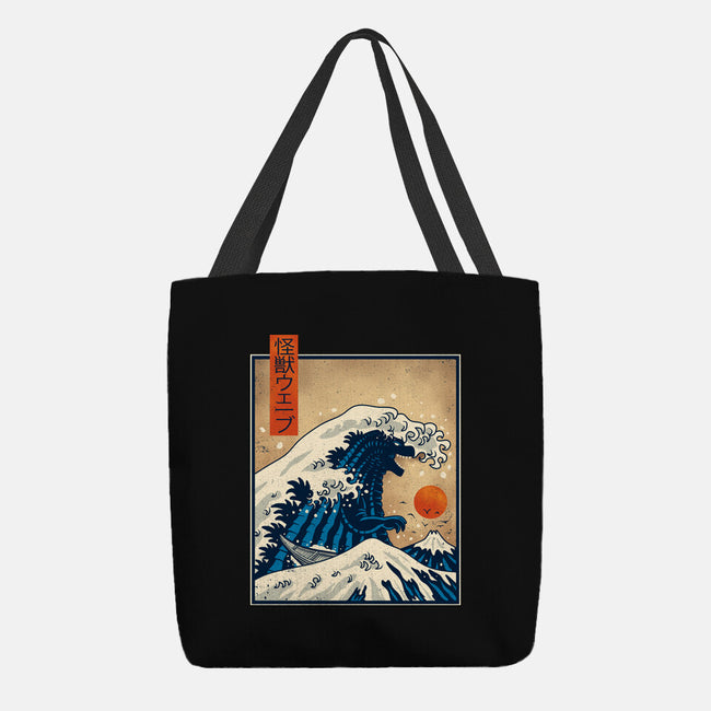 The Great Kaiju Wave-None-Basic Tote-Bag-erion_designs