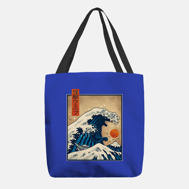 The Great Kaiju Wave-None-Basic Tote-Bag-erion_designs