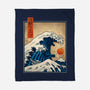 The Great Kaiju Wave-None-Fleece-Blanket-erion_designs