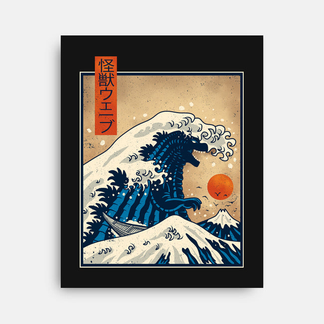 The Great Kaiju Wave-None-Stretched-Canvas-erion_designs
