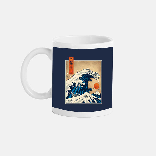The Great Kaiju Wave-None-Mug-Drinkware-erion_designs