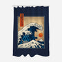The Great Kaiju Wave-None-Polyester-Shower Curtain-erion_designs