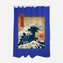 The Great Kaiju Wave-None-Polyester-Shower Curtain-erion_designs