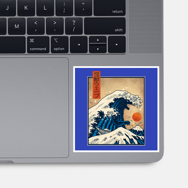 The Great Kaiju Wave-None-Glossy-Sticker-erion_designs