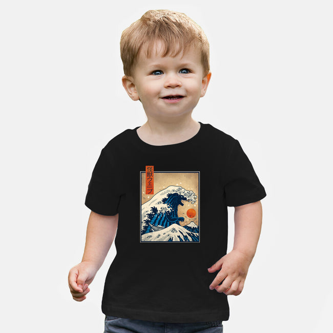 The Great Kaiju Wave-Baby-Basic-Tee-erion_designs