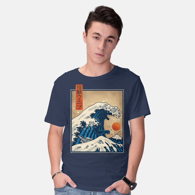 The Great Kaiju Wave-Mens-Basic-Tee-erion_designs