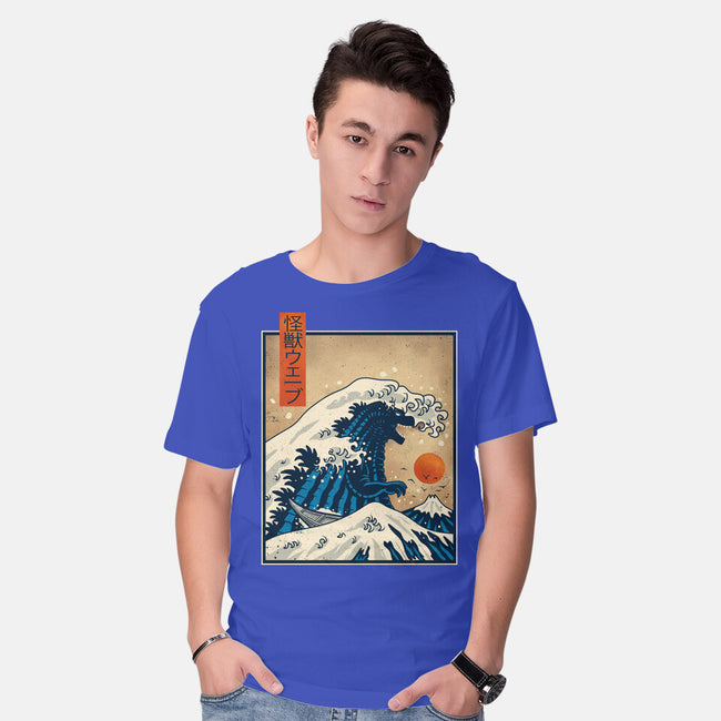 The Great Kaiju Wave-Mens-Basic-Tee-erion_designs