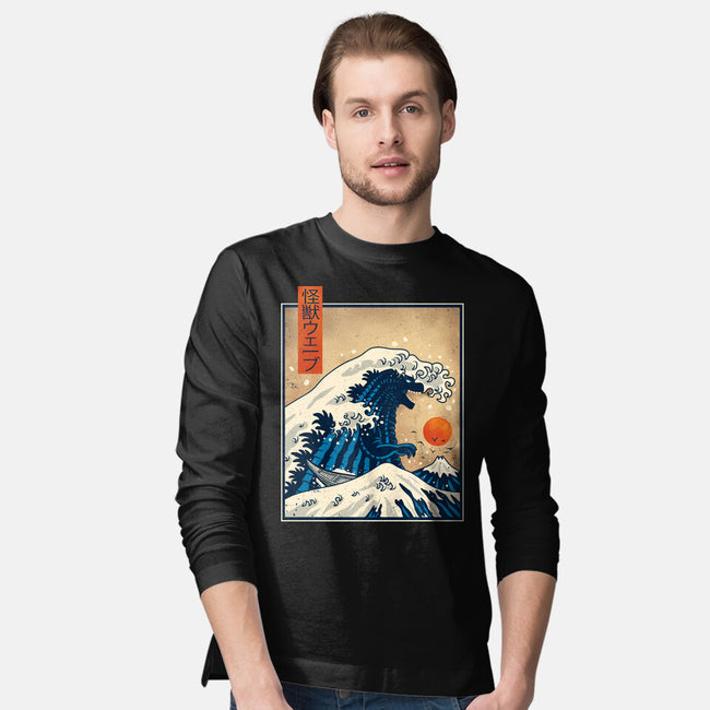 The Great Kaiju Wave-Mens-Long Sleeved-Tee-erion_designs