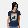 The Great Kaiju Wave-Womens-Basic-Tee-erion_designs
