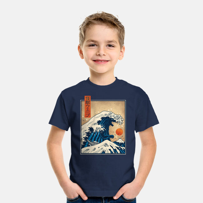 The Great Kaiju Wave-Youth-Basic-Tee-erion_designs