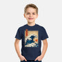 The Great Kaiju Wave-Youth-Basic-Tee-erion_designs