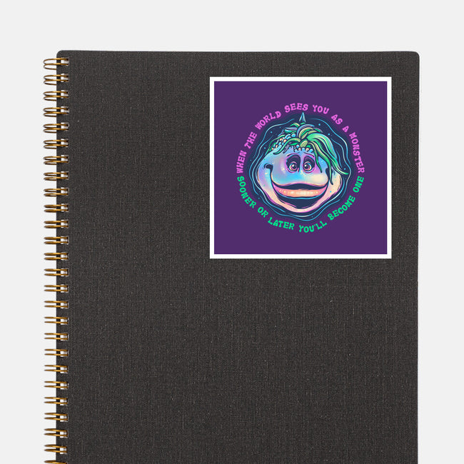 Becoming A Monster-None-Glossy-Sticker-glitchygorilla