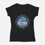 Becoming A Monster-Womens-V-Neck-Tee-glitchygorilla