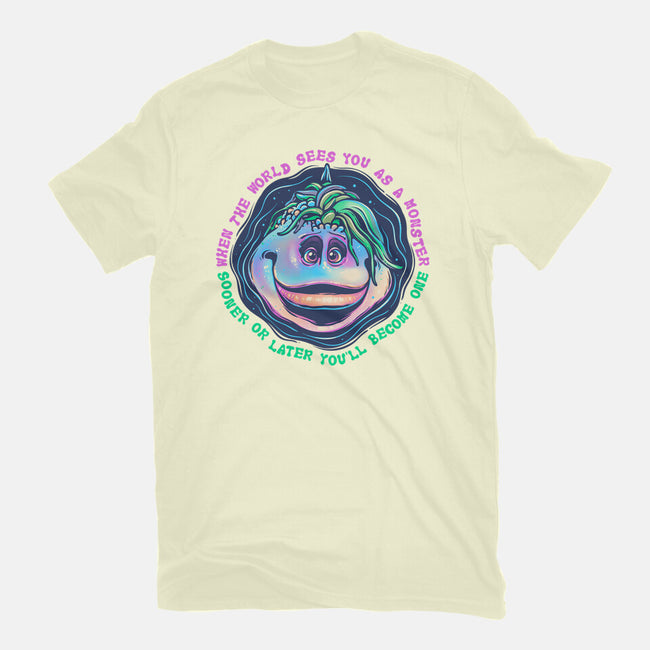 Becoming A Monster-Mens-Basic-Tee-glitchygorilla