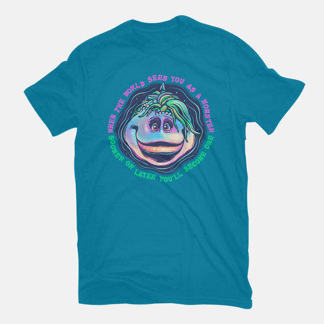 Becoming A Monster-Unisex-Basic-Tee-glitchygorilla