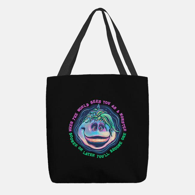 Becoming A Monster-None-Basic Tote-Bag-glitchygorilla