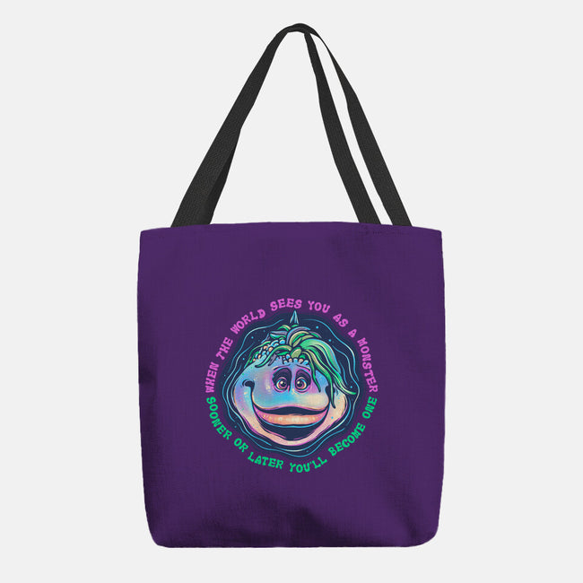 Becoming A Monster-None-Basic Tote-Bag-glitchygorilla