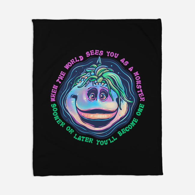 Becoming A Monster-None-Fleece-Blanket-glitchygorilla