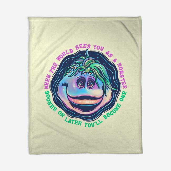 Becoming A Monster-None-Fleece-Blanket-glitchygorilla