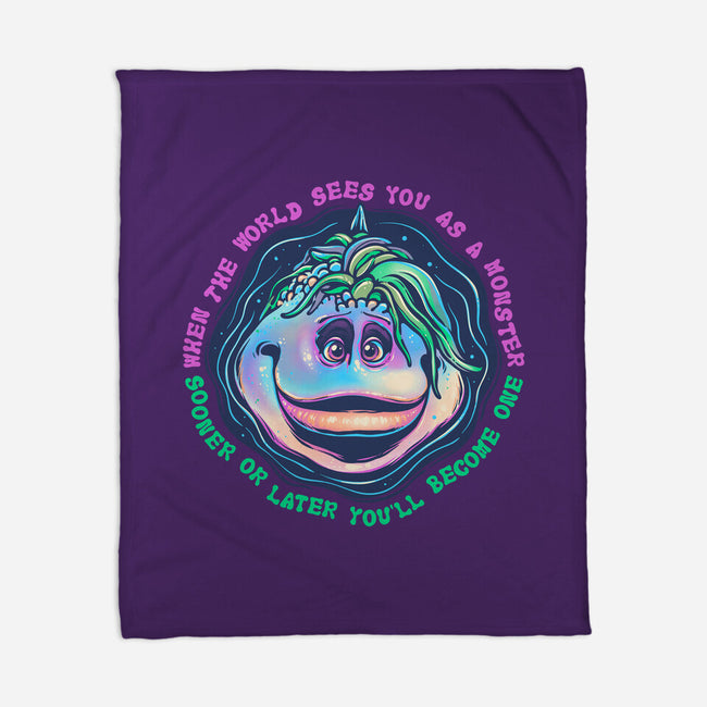 Becoming A Monster-None-Fleece-Blanket-glitchygorilla