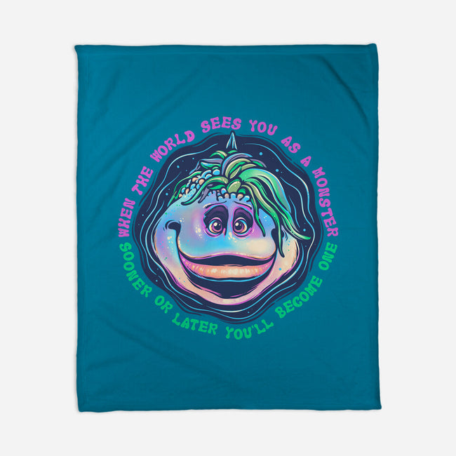 Becoming A Monster-None-Fleece-Blanket-glitchygorilla