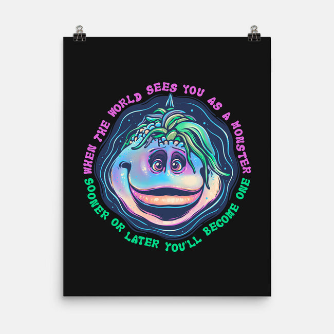 Becoming A Monster-None-Matte-Poster-glitchygorilla