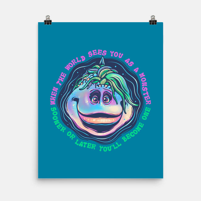 Becoming A Monster-None-Matte-Poster-glitchygorilla